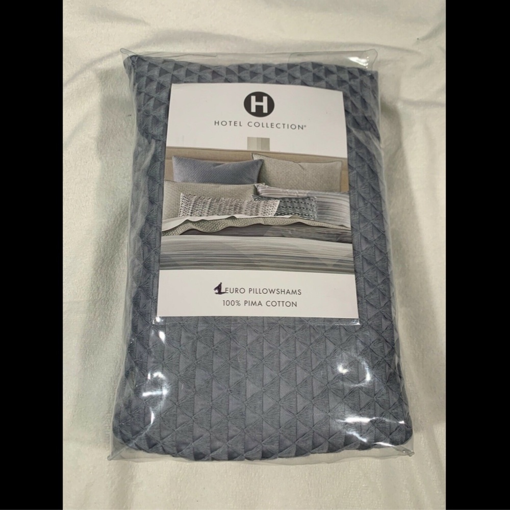 NIB $185 Hotel Collection (1) Diamond Stripe‎ European Sham Euro